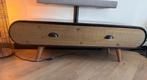 TV meubel, Ophalen, 100 tot 150 cm, Retro kast, Zo goed als nieuw