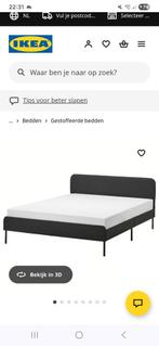 Bed Ikea Slattum 140x200., Huis en Inrichting, Slaapkamer | Bedden, Ophalen, Gebruikt, 140 cm, Twijfelaar