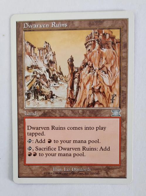Dwarven Ruins Sixth Edition MTG Near Mint, Hobby en Vrije tijd, Verzamelkaartspellen | Magic the Gathering, Zo goed als nieuw