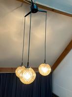 Vintage cascade hanglamp met 3 lichtpunten en glazen bollen, Ophalen of Verzenden, Gebruikt