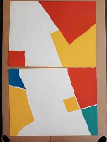 2 Abstracte Prenten, 1967 beschikbaar voor biedingen