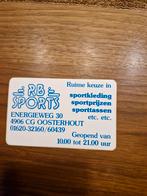 2281 Sticker RB Sports Oosterhout, Ophalen of Verzenden