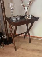 Bruine sidetable, Ophalen, 50 tot 100 cm, Zo goed als nieuw, 25 tot 50 cm
