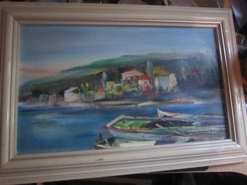 Modern Impess. schilderijtje met mooie kleuren beschikbaar voor biedingen