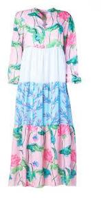 Uniek maxi-zomerjurk van Soul Kathrine, Kleding | Dames, Jurken, Ophalen of Verzenden, Zo goed als nieuw, Groen, Onder de knie