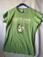 Leuk groen t shirt met “ chicken game” opschrift. Maat L., Kleding | Dames, T-shirts, Maat 42/44 (L), Nieuw, Ophalen of Verzenden