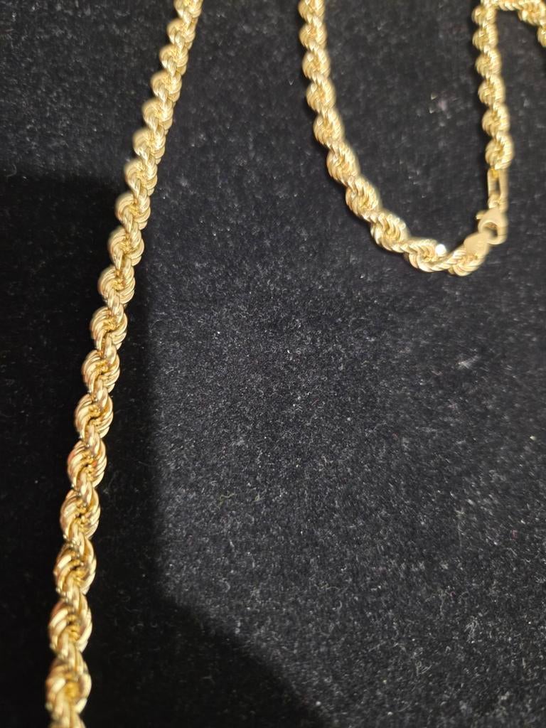 14 k gouden rope ketting 18,8 gram 71 cm, Ophalen of Verzenden, Nieuw, Goud, Goud