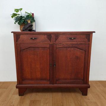 Vintage houten dressoir, commode, wandkast, ladekast 04 beschikbaar voor biedingen