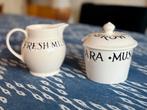 Emma Bridgewater, Black Toast Melkkan & Suikerpot, Ophalen of Verzenden, Gebruikt