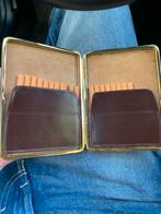 Vintage Bruin Lederen Sigaretten Etui + Marlboro, Antiek en Kunst, Ophalen of Verzenden