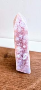 Edelsteen roze Amethist+ Bloemagaat toren 8x2,5cm AFGEPRIJSD, Ophalen of Verzenden, Mineraal