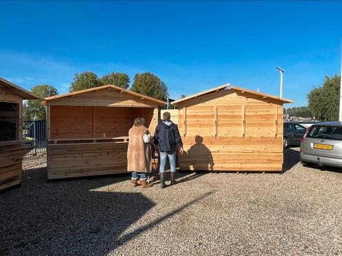 Blokhut marktkraam markthuisje, Tuin en Terras, Tuinhuizen, Zo goed als nieuw, Blokhut, Hout, 250 tot 500 cm, 200 tot 400 cm, 1 raam