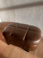 Leren hocker / poef, Ophalen, Zo goed als nieuw, Vierkant