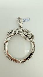 Zilveren hanger met loep, werkt prima!, Verzenden, Zo goed als nieuw, Zilver, Met hanger