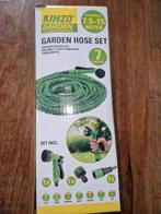 Te Koop: Kinzo Tuinslang Set. Van 7.5 m x 15.00 meter, Tuin en Terras, Tuinslangen, Ophalen, Zo goed als nieuw, Tuinslang
