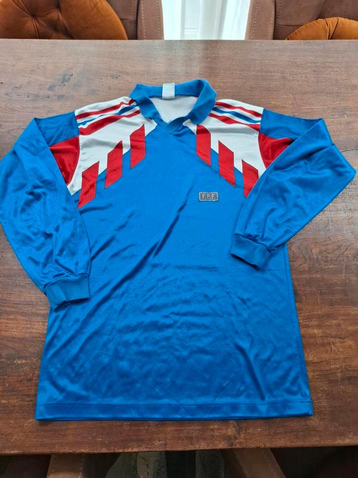 Vintage 1990 Adidas Frankrijk Voetbalshirt Maat M, Verzamelen, Sportartikelen en Voetbal, Gebruikt, Shirt, Buitenlandse clubs