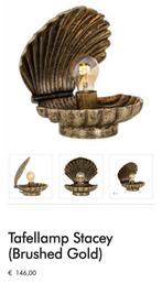 Prachtige Schelp Lamp - Richmond - Brushed Gold, Ophalen, Zo goed als nieuw