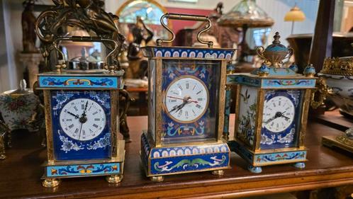 3 cloisonne klokken, Antiek en Kunst, Antiek | Klokken, Ophalen of Verzenden