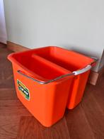 Vintage Curver Emmer met Twee Vakken - Oranje, Ophalen of Verzenden, Zo goed als nieuw, Kunststof
