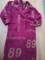 Mooie fuchsia mantel/jas Made in Italy 30% wol draagmt M!, Kleding | Dames, Jassen | Winter, Maat 38/40 (M), Overige kleuren, Ophalen of Verzenden