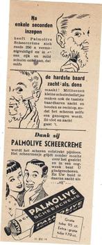 Na enkele seconden inzepen PALMOLIVE Scheercreme 1951, Verzenden, Zo goed als nieuw, Overige typen