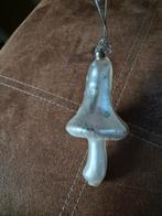 Zilverkleur paddestoel kerstbal, Diversen, Kerst, Ophalen of Verzenden