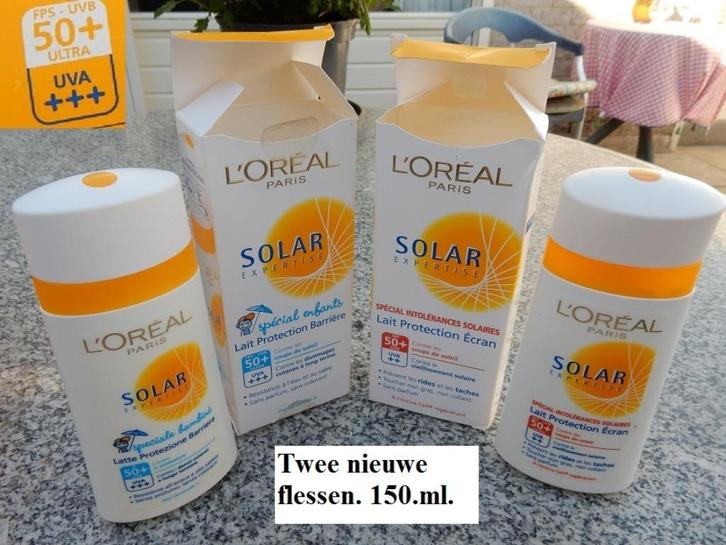 Nieuw.(2)Flessen zonnebrandcreme.Factor.50.Inhoud.150.ml, Sieraden, Tassen en Uiterlijk, Uiterlijk | Gezichtsverzorging, Nieuw