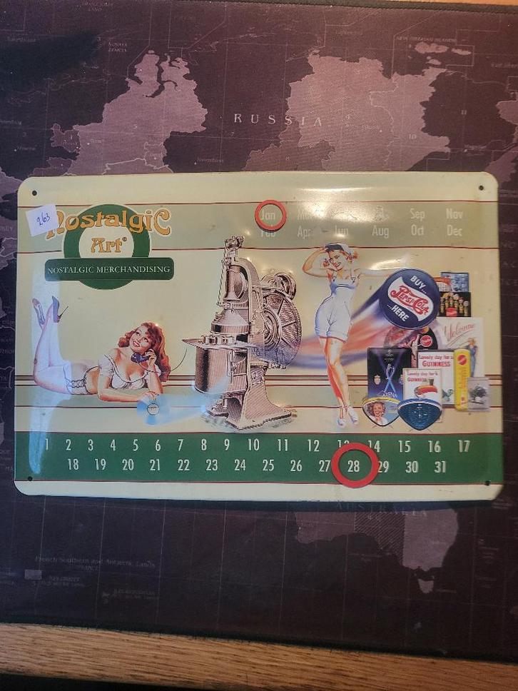 GUINNESS -263 -  "GUINNESS NOSTALGIC ART KALENDER"., Verzamelen, Biermerken, Nieuw, Reclamebord, Plaat of Schild, Overige merken