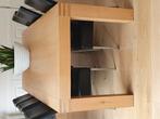 Eettafel met zes stoelen, Huis en Inrichting, Ophalen, Gebruikt, Eikenhout, 70 tot 120 cm
