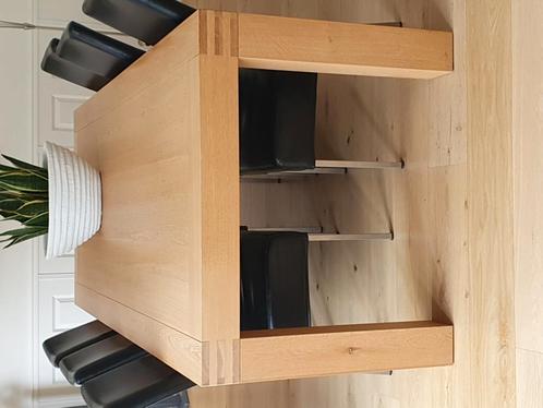 Eettafel met zes stoelen, Huis en Inrichting, Kasten | Computermeubels, Gebruikt, 70 tot 120 cm, Eikenhout, Ophalen