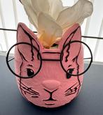 Pasen roze bloempot paashaas 13 cm, Ophalen of Verzenden, Gebruikt