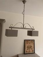 Stijlvolle hanglamp taupe., Huis en Inrichting, Lampen | Hanglampen, Ophalen, Gebruikt, Metaal, Minder dan 50 cm