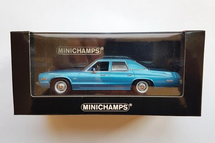Dodge Monaco 1974 Blue metallic Minichamps 1:43, Hobby en Vrije tijd, Modelauto's | 1:43, Nieuw, Auto, MiniChamps, Verzenden