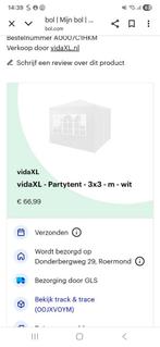 Partytent 3x3, Ophalen