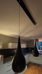Moderne Hanglamp Zwart - 2 Lampen, Huis en Inrichting, Lampen | Hanglampen, Ophalen of Verzenden, Zo goed als nieuw, Metaal, 50 tot 75 cm