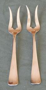 Nr PP76: 2 Verzilverde Gero 90 Haags Lofje vleesvorken, Antiek en Kunst, Antiek | Bestek, Ophalen of Verzenden