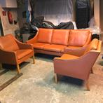 Vintage Borge Mogensen Fredericia 2207 bank sofa fauteuil, Ophalen, Gebruikt, 75 tot 100 cm, Nvt