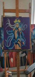 Schilderij: Vrouw met kroon, 40x50 cm, Antiek en Kunst, Kunst | Schilderijen | Klassiek, Ophalen of Verzenden