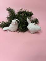 Set 2 prachtige porseleinen vogeltjes hangers wit, Diversen, Kerst, Ophalen of Verzenden