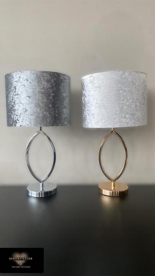 TAFELLAMP CROCO KAP ERIC KUSTER STIJL CHROME GOUD INC KAP, Huis en Inrichting, Lampen | Tafellampen, Nieuw, 75 cm of meer, Ophalen of Verzenden