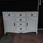 Mooi brocante dressoir, wit, landelijk, Huis en Inrichting, Kasten | Dressoirs, Ophalen, 100 tot 150 cm, 25 tot 50 cm, Gebruikt