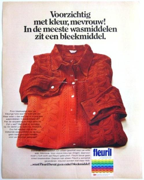 3 vintage advertenties reclames Fleuril wasmiddel 1969-71, Verzamelen, Merken en Reclamevoorwerpen, Gebruikt, Verzenden