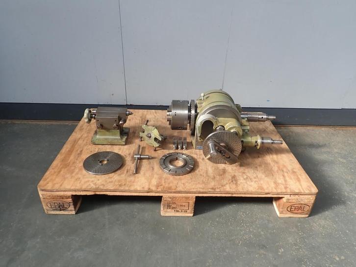 160mm Verdeelkop Gospar Milano / Indexing / Dividing head, Doe-het-zelf en Verbouw, Draaibanken, Gebruikt, Freesbank, Ophalen of Verzenden
