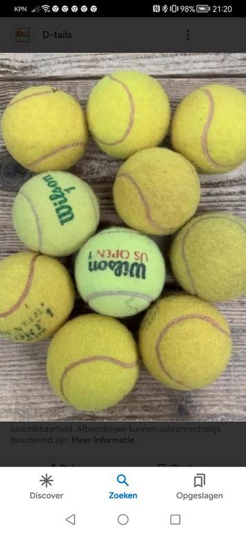 Oude tennisballen of padelballen beschikbaar voor biedingen