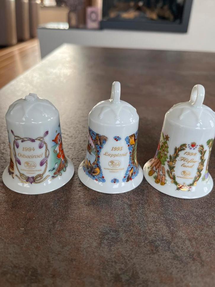 Hutschenreuther Kerstklokjes- Set van 3, Huis en Inrichting, Woonaccessoires | Klokken, Zo goed als nieuw, Ophalen of Verzenden