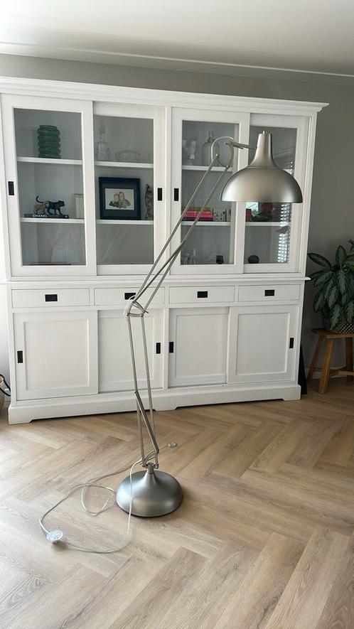 Vloerlamp Loods 5 Chroom, Huis en Inrichting, Lampen | Vloerlampen, Zo goed als nieuw, 150 tot 200 cm, Metaal, Ophalen
