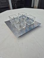 Vintage Plafondlamp met Glazen Kubussen, Ophalen, Gebruikt, Glas, Modern