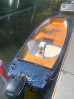 Stalen sloep. 15pk 4-takt Mercury + trailer. VAARKLAAR !!, Watersport en Boten, Sloepen, Ophalen, 10 tot 30 pk, Gebruikt, Staal