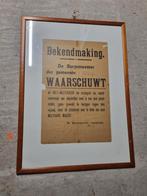 Bekendmaking Burgemeester Tilburg, Ophalen of Verzenden, Landmacht, Nederland, Foto of Poster