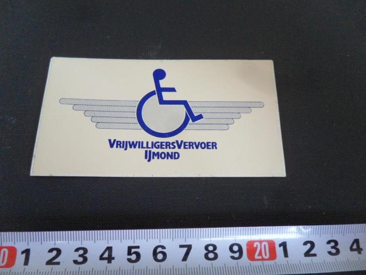 sticker Vrijwilligers Vervoer  IJMOND, Verzamelen, Stickers, Zo goed als nieuw, Ophalen
